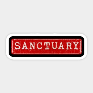 vintage retro plate Sanctuary Sticker